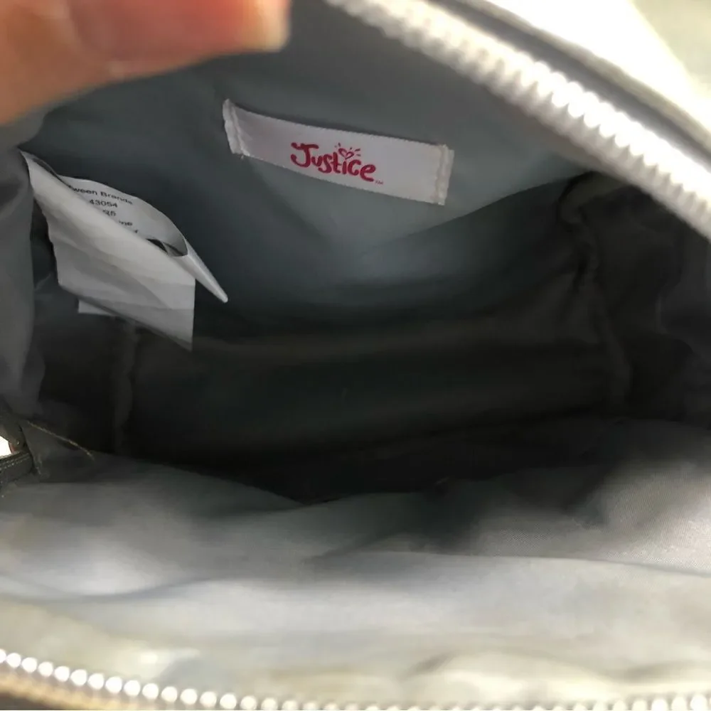 Justice Multicolored Sparkle Backpack Initial S - Picture 8 of 9